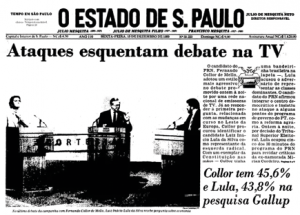 Matéria de jornal sobre as Eleições de 1989